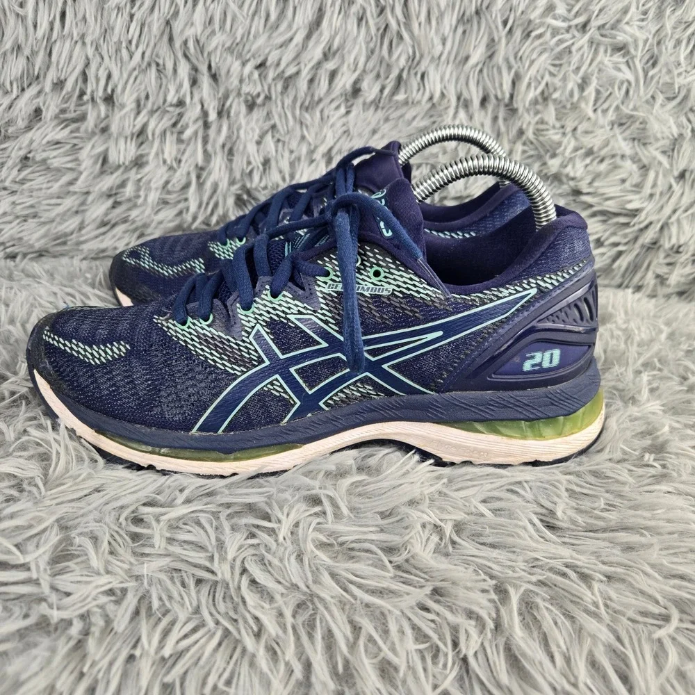 ASICS Gel-Nimbus 20 Running Shoes Womens 8.5 Navy Blue T850N Sneakers